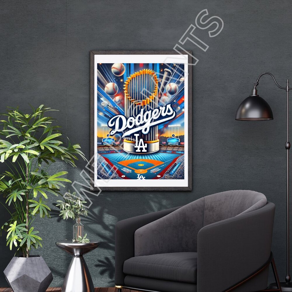 DODGER CHAMPS 18x24 ART POSTER
